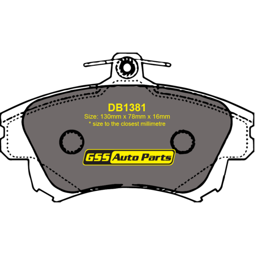 Bendix Euro+ Front Brake Pad DB1381-EURO DB1381 thumbnail