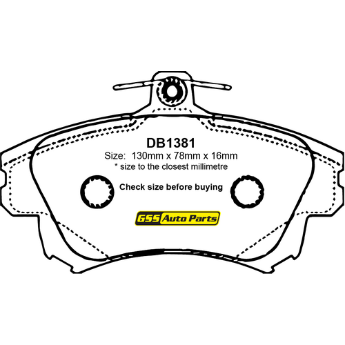 Bendix Euro+ Front Brake Pad DB1381-EURO DB1381 thumbnail
