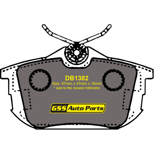 Rear Ultra Ceramic Brake Pads DB1382CP DB1382 thumbnail