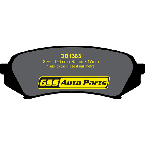 Bendix 4WD Rear Brake Pads DB1383-4WD thumbnail