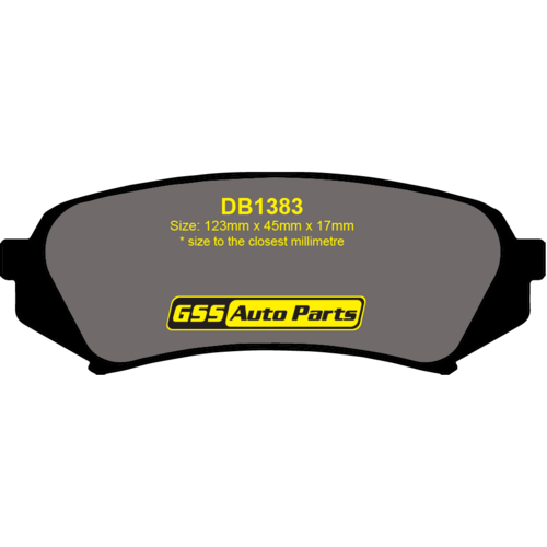 Rear T/P by Bendix Brake Pads DB1383TP DB1383 thumbnail