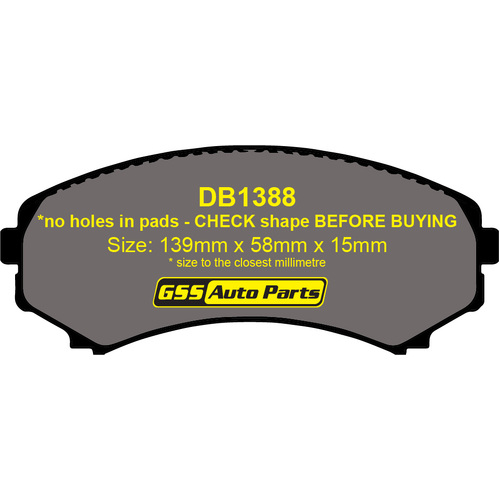 Front Ultra Plus Ceramic Brake Pads With Hardware DB1388UP DB1388 thumbnail