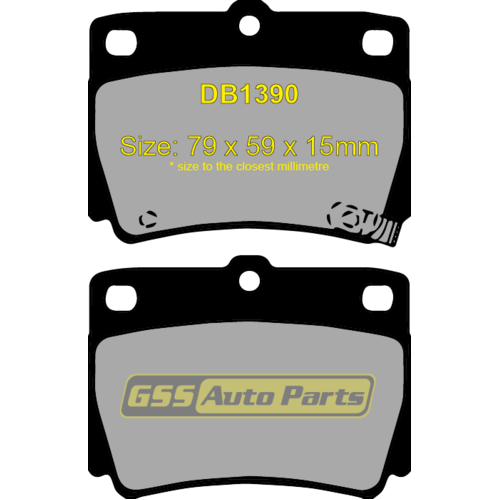 Rear Ultra Ceramic Brake Pads DB1390CP DB1390 thumbnail