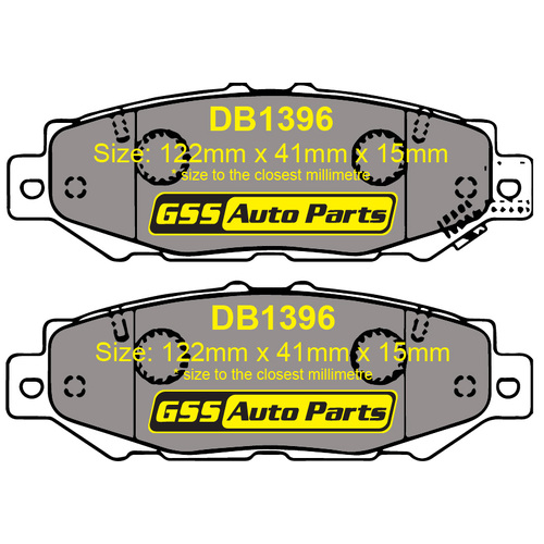 Bendix Rear GCT Brake Pads DB1396GCT thumbnail