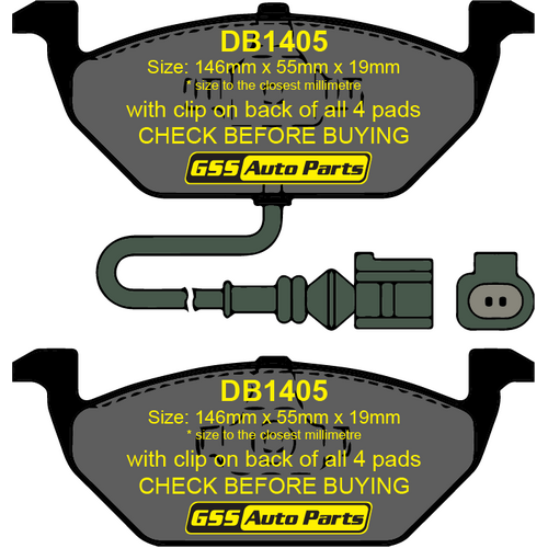 Front Ultra Ceramic Brake Pads DB1405CP DB1405 thumbnail