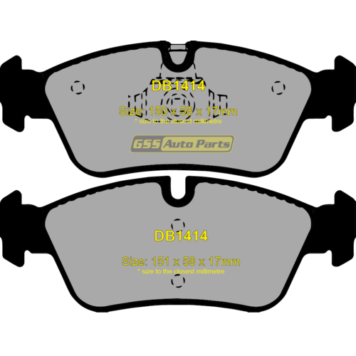 Front Ultra Ceramic Brake Pads DB1414CP DB1414 thumbnail