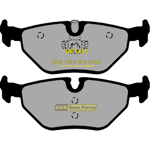 Bendix EURO+ Rear Brake Pads DB1415-EURO+ thumbnail