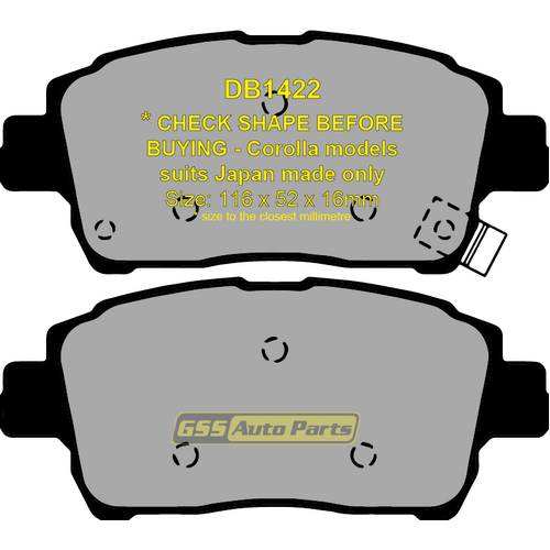 Bendix GCT Front Brake Pads DB1422GCT DB1422 thumbnail