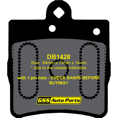 DBA Rear Street Series Brake Pads DB1428SS DB1428 thumbnail