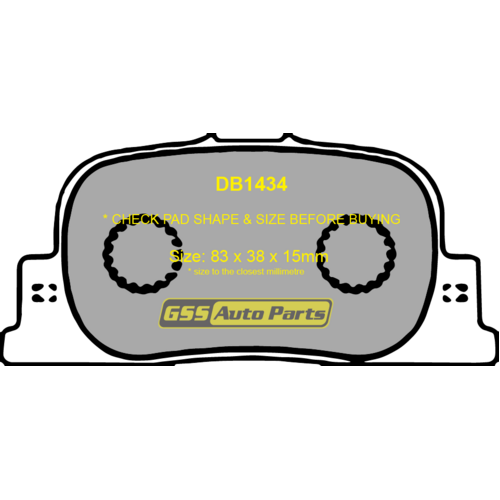 Bendix GCT Front Brake Pads DB1434GCT DB1434 thumbnail