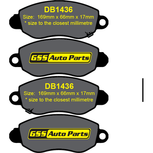 Bendix GCT Front Brake Pads DB1436GCT DB1436 thumbnail