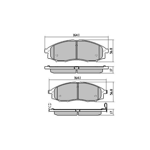 Front T/P by Bendix Brake Pads DB1439TP DB1439 thumbnail