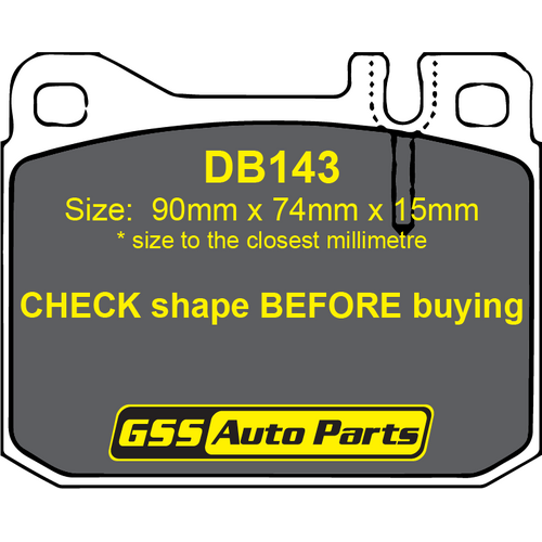 DBA Front Street Series Brake Pads DB143SS DB143 thumbnail