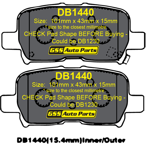 DBA Rear Street Series Brake Pads DB1440SS DB1440 thumbnail