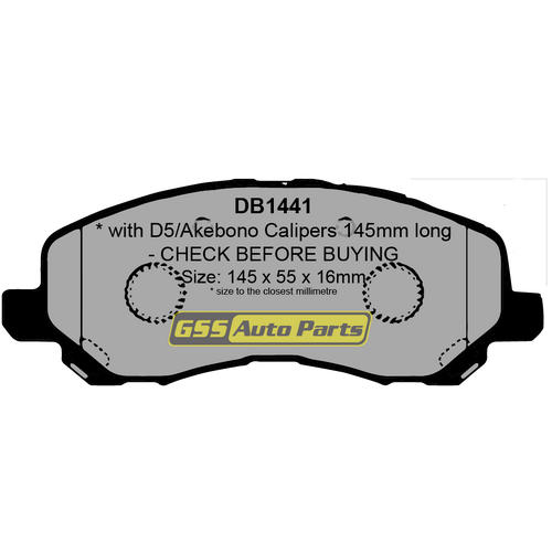 DBA Front Street Series EV Brake Pads DB1441SSEV DB1441 thumbnail