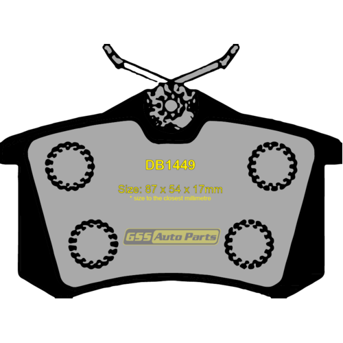 Rear Ultra Plus Ceramic Brake Pads DB1449UP DB1449 thumbnail