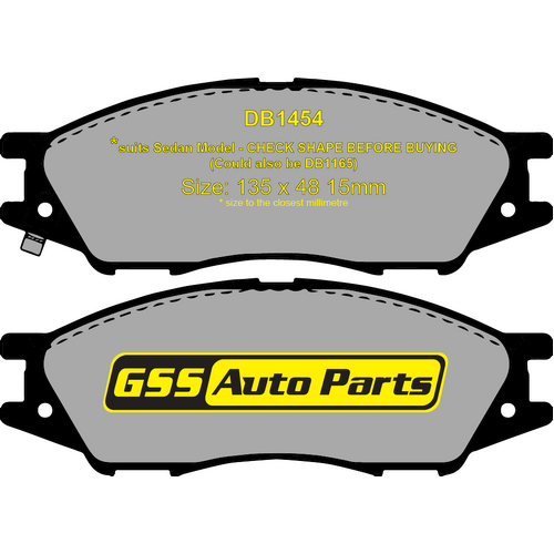 DBA Front Street Series Brake Pads DB1454SS DB1454 thumbnail