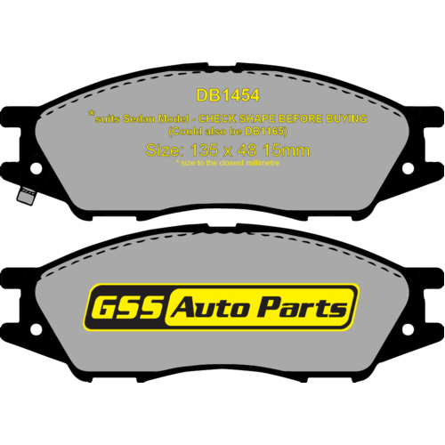 Front Ultra Plus Ceramic Brake Pads DB1454UP DB1454 thumbnail