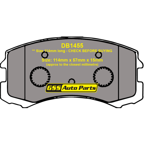 Front Ultra Plus Ceramic Brake Pads With Hardware DB1455UP DB1455 thumbnail