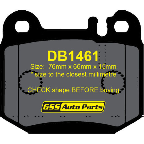 DBA Rear Street Series Brake Pads DB1461SS DB1461 thumbnail