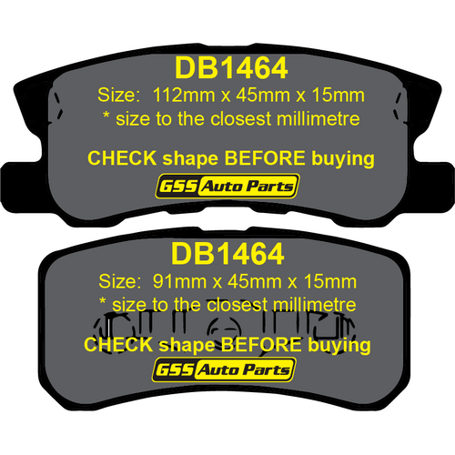 Bendix GCT Rear Brake Pads DB1464GCT DB1464 thumbnail