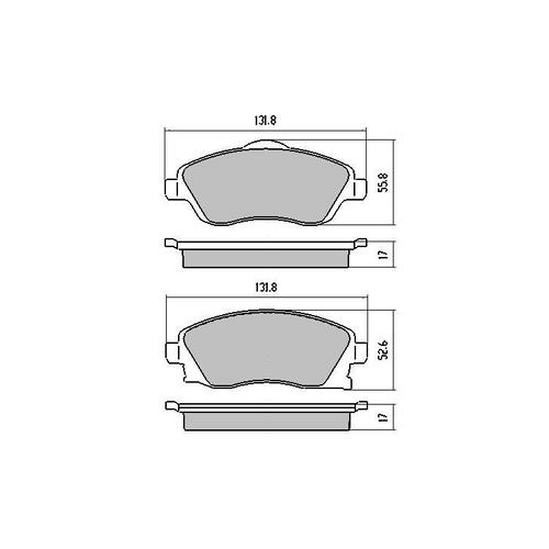 Front T/P by Bendix Brake Pads DB1471TP DB1471 thumbnail