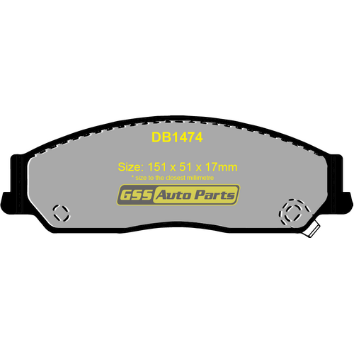 DBA Front Street Series Brake Pads DB1474SS DB1474 thumbnail