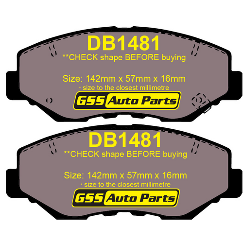 Front Ultra Ceramic Brake Pads DB1481CP DB1481 thumbnail