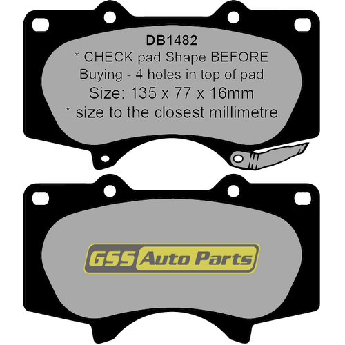 DBA Front Street Performance Brake Pads DB1482SP DB1482 thumbnail