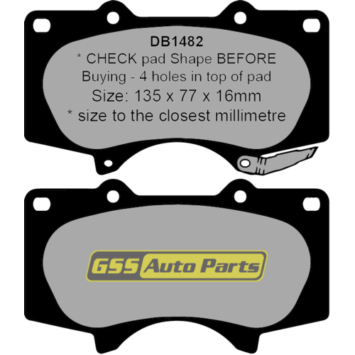 DBA Front Xtreme Performance Brake Pads DB1482XP DB1482 thumbnail