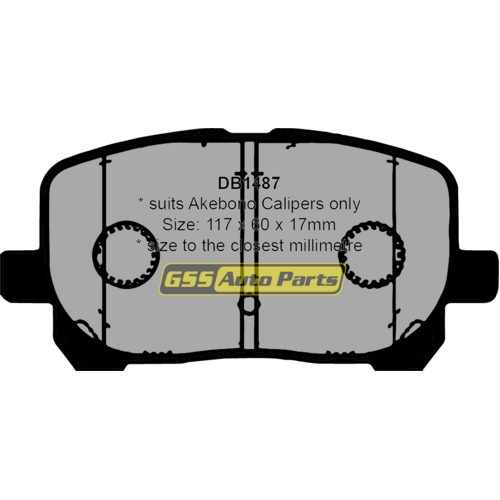 Front Blue Series Brake Disc Pads DB1487B DB1487 thumbnail