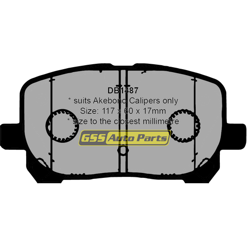 Bendix Front GCT Brake Pads DB1487GCT thumbnail