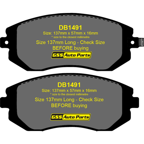 Bendix Front Heavy Duty Brake Pads DB1491HD thumbnail