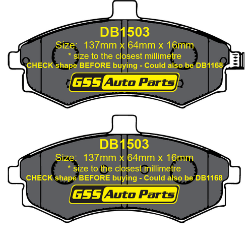 DBA Front Street Series Brake Pads DB1503SS DB1503 thumbnail