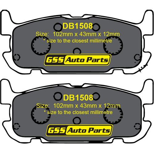 DBA Rear Street Series Brake Pads DB1508SS DB1508 thumbnail