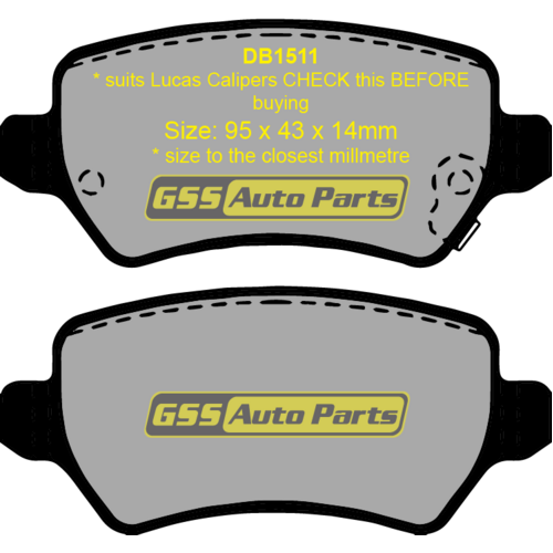 Bendix Euro+ Rear Brake Pad DB1511-EURO DB1511 thumbnail