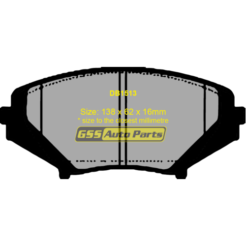 Budget Front Brake Disc Pads DB1513 DB1513 thumbnail