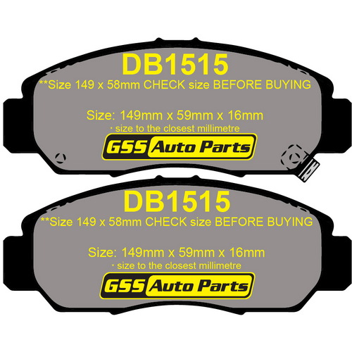 Bendix Front GCT Brake Pads DB1515GCT thumbnail