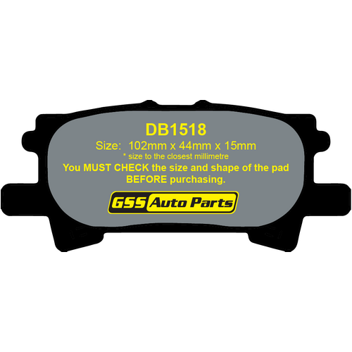 DBA Rear Street Series Brake Pads DB1518SS DB1518 thumbnail