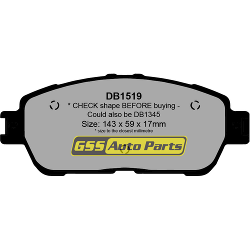 Front Ultra Ceramic Brake Pads DB1519CP DB1519 thumbnail