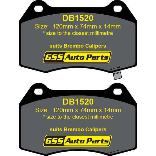 Bendix Front GCT Brake Pads DB1520GCT thumbnail