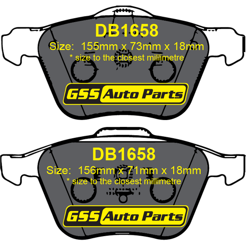 DBA Front Xtreme Performance Brake Pads DB1658XP DB1658 thumbnail