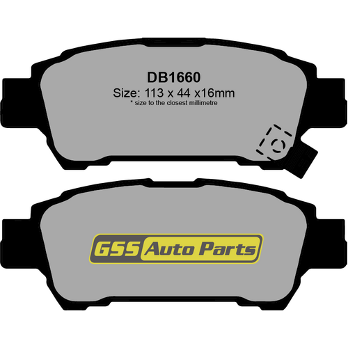 Rear T/P by Bendix Brake Pads DB1660TP DB1660 thumbnail