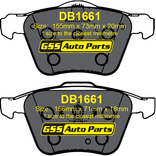 Bendix Front 4WD Brake Pads DB1661-4WD thumbnail