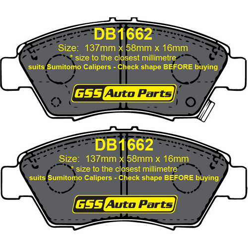 DBA Front Street Series Brake Pads DB1662SS DB1662 thumbnail