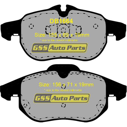 Bendix Front GCT Brake Pads DB1664GCT thumbnail