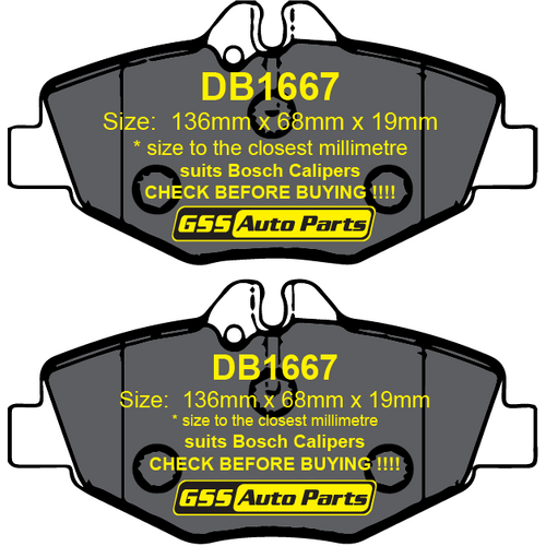 DBA Front Street Series Brake Pads DB1667SS DB1667 thumbnail