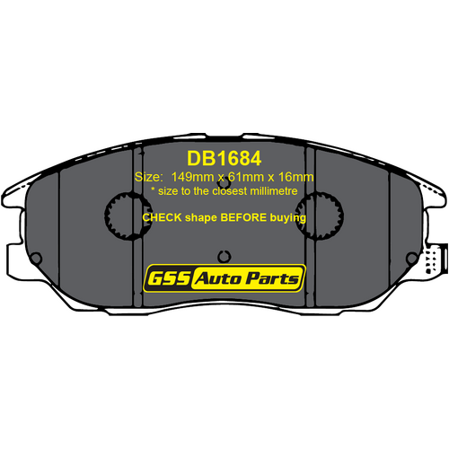 DBA Front Street Series Brake Pads DB1684SS DB1684 thumbnail