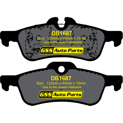 DBA Rear Street Series Brake Pads DB1687SS DB1687 thumbnail