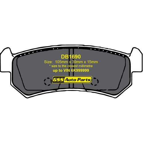 Bendix Rear GCT Brake Pads DB1690GCT thumbnail